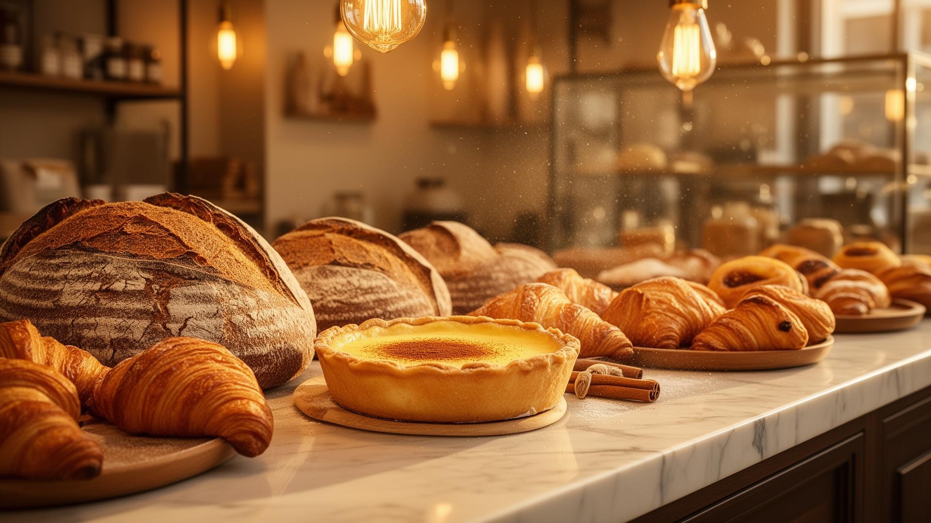 Artisan bakery counter